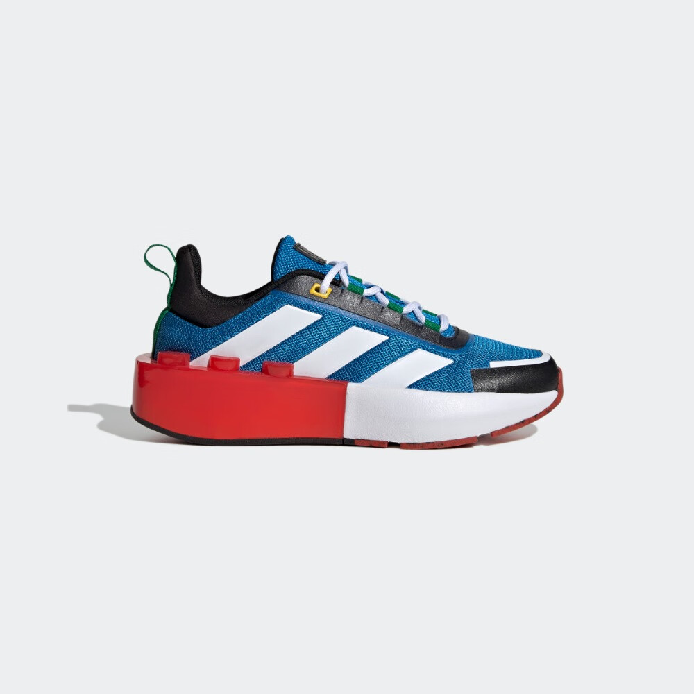 adidas阿迪达斯轻运动tech rnr j乐高积木男大童休闲舒适跑步鞋 蓝色