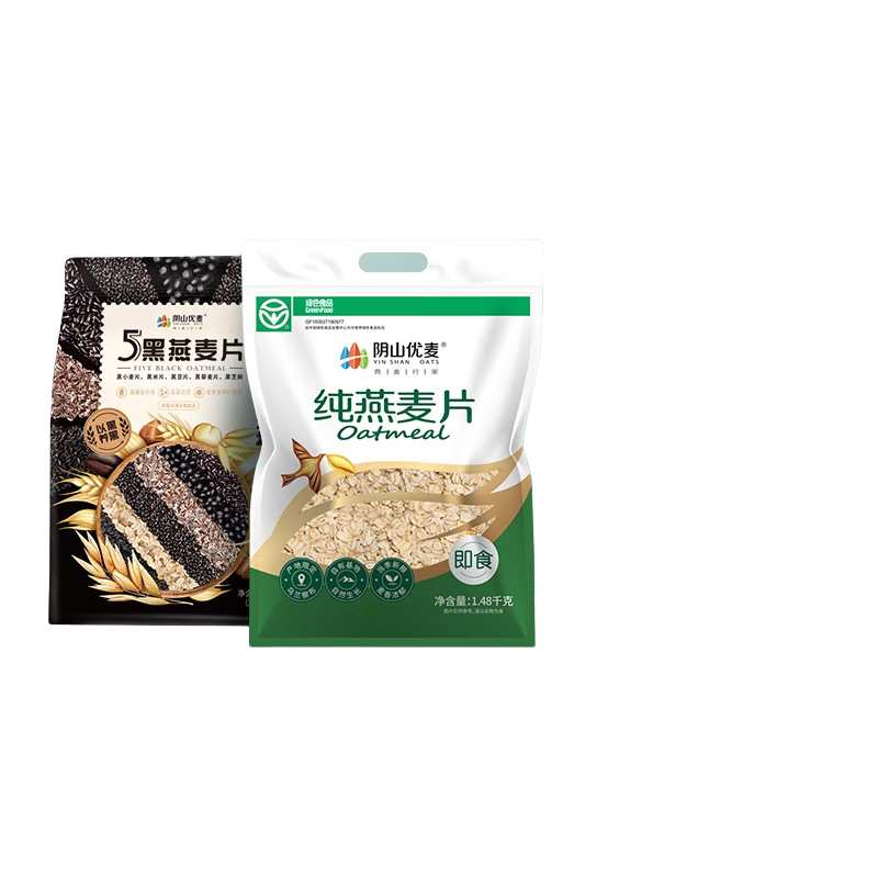 陰山優(yōu)麥純燕麥片無添蔗糖內(nèi)蒙古國產(chǎn)裸燕麥營養(yǎng)早餐懶人即食沖飲谷物代餐 品質(zhì)有機 | 有機麥片 1000g*2桶