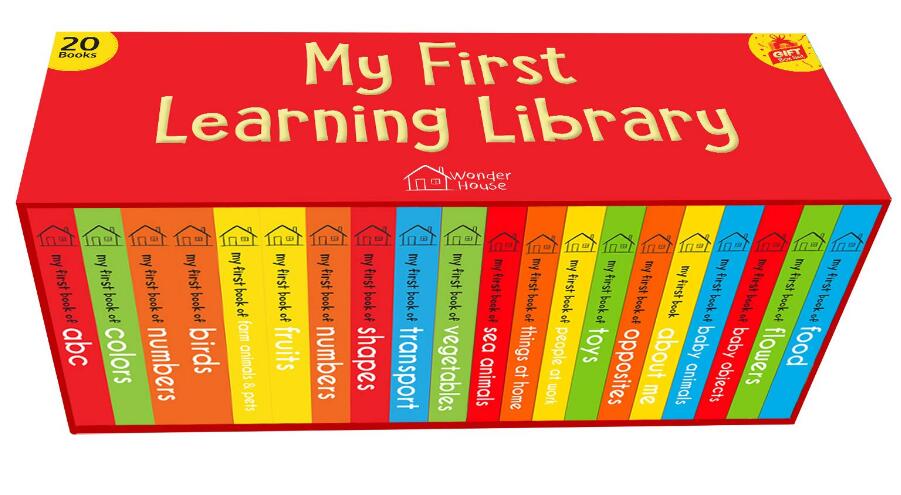 complete learning library: boxset of 20 board books for kids