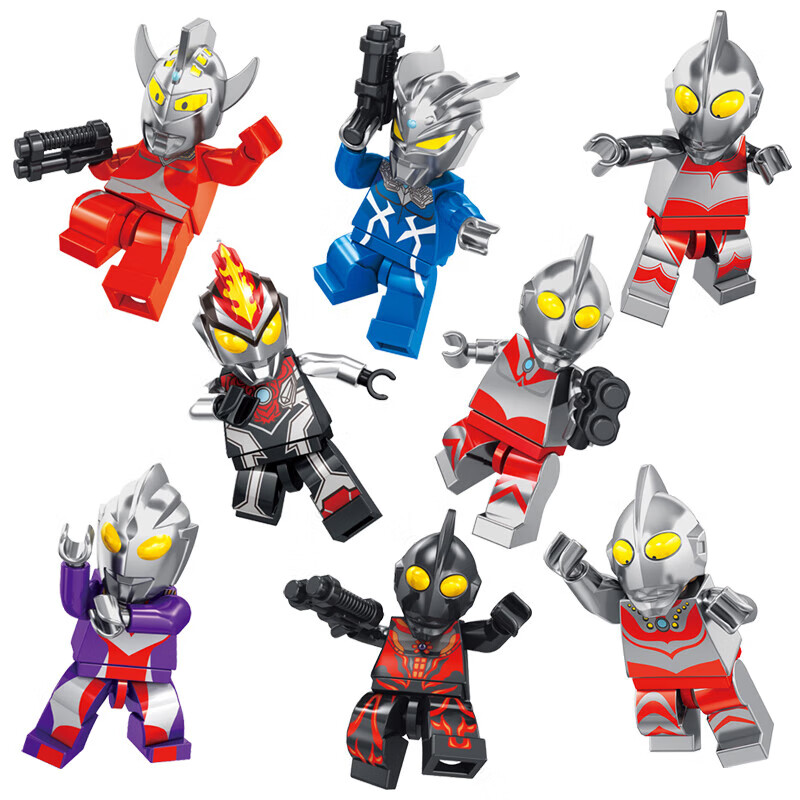 乐高天积木赛罗迪迦贝利亚泰罗奥特曼人仔拼装积木玩具男孩礼物