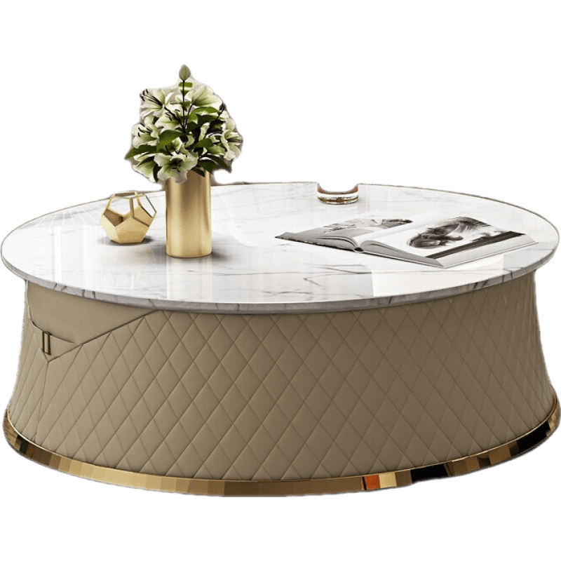 伊琦美 茶几 电视柜后现代轻奢茶几电视柜组合大理石不锈钢简约港式家具客厅地柜 边几