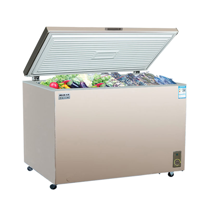 MELING 美菱 418升卧式冰柜 商用速冻大冷冻柜 冷藏冷冻转换冰箱 大容积雪糕海鲜冷柜 BC/BD-418DTX