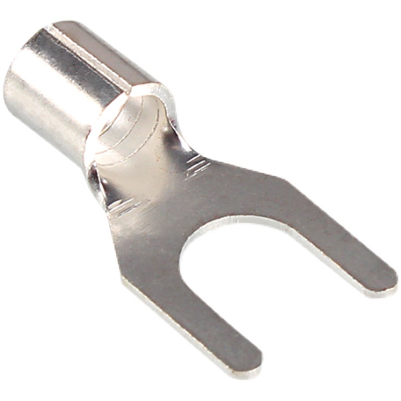 冷压裸端子铜接头叉型y形连接器镀锡接线端子压线鼻子 ut1-3(1000只