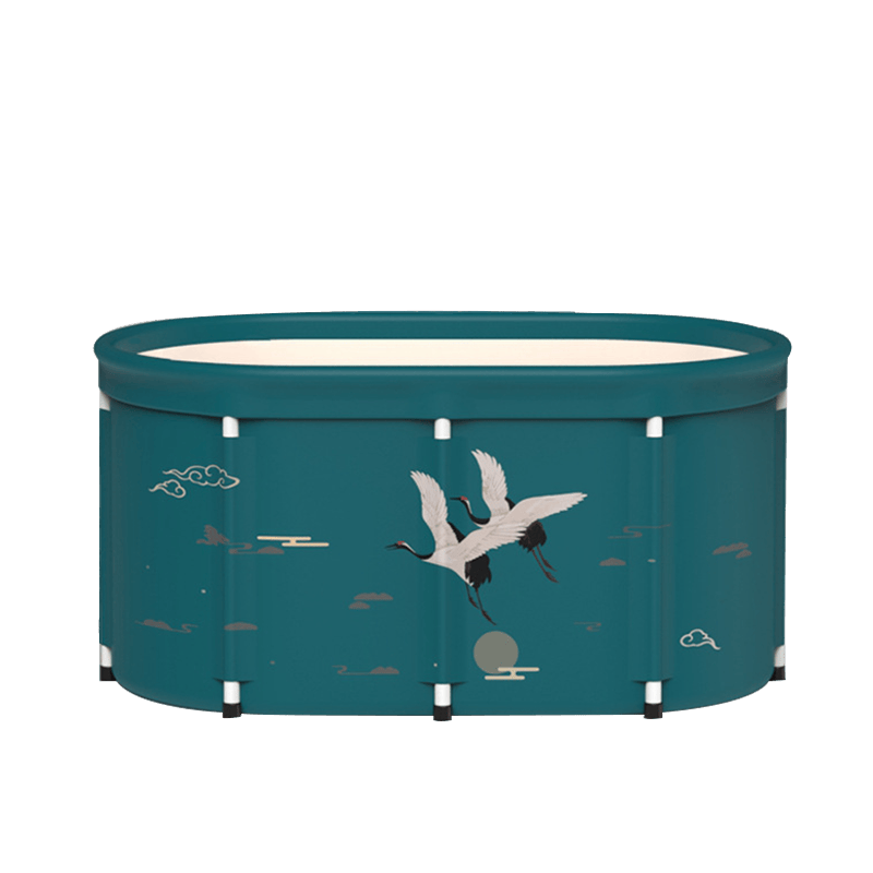 尚野優(yōu)品 泡澡桶折疊浴桶家用成人洗澡桶秒安裝免充氣沐浴桶藥浴桶汗蒸桑拿浴箱泡浴桶兒童洗澡盆浴盆沐浴盆 北歐幾何80*65【桃皮絨】一秒速開（買一頌七）