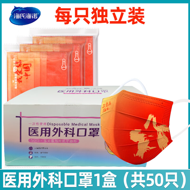 国庆节高颜值印花口罩夏季薄款透气 国庆节亲子款医用口罩中国红我爱
