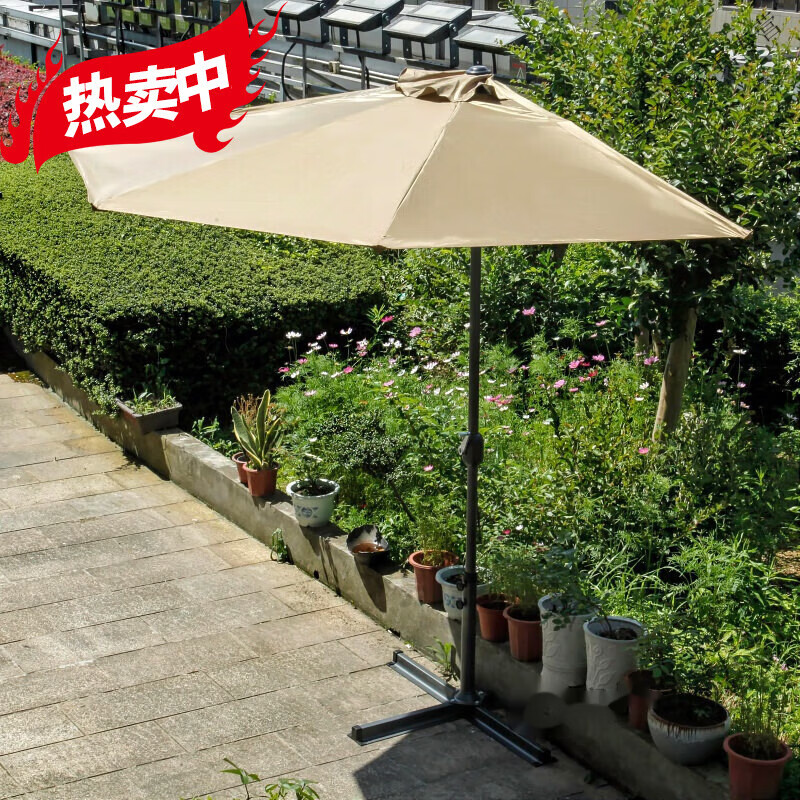呦卿罗马伞阳光棚门岗遮阳伞沙滩伞室外遮阳雨棚欧式防雨半边伞半圆