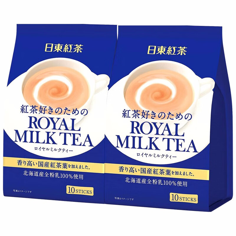【日本进口】日东红茶（ROYAL MILK TEA） 北海道皇家原味速溶奶茶饮料140g*2袋
