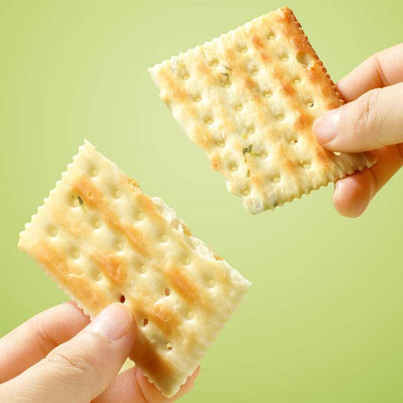 味滋源香葱苏打饼干办公室零食营养早餐代餐饼干下午茶点心休闲零食 香葱苏打2箱共800g