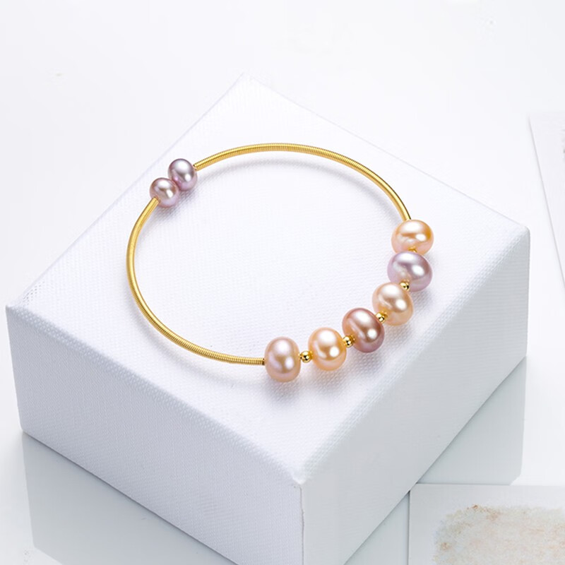 韩生生奥利维拉  淡水珍珠首饰手链  淡水真珍珠 合金镀金工 5100糖果