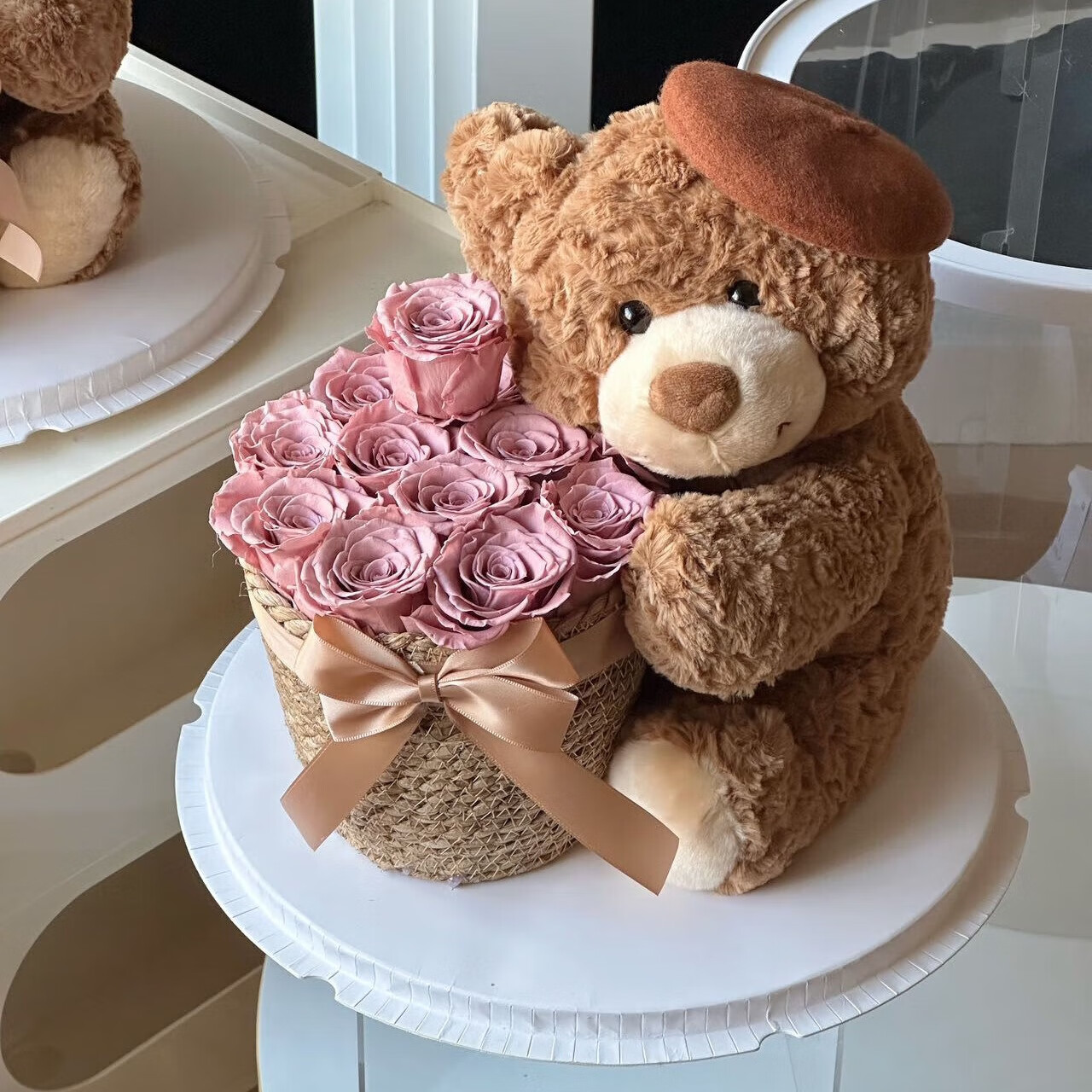 para ella永生花花盒玫瑰花520情人节礼物表白大号礼盒生日纪念日送