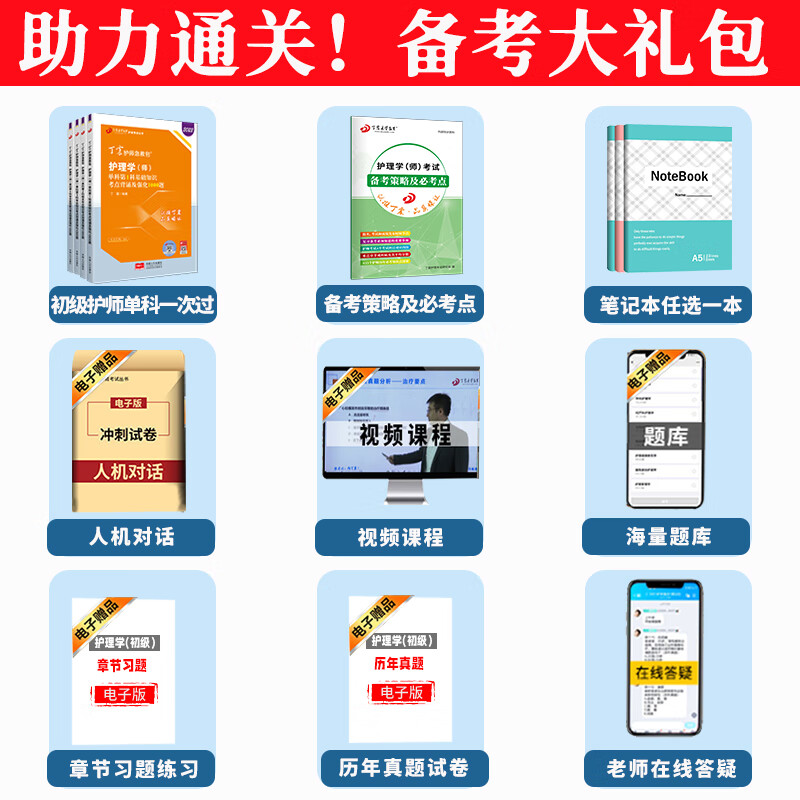 丁震护师考试2024年初级护师单科1234一次过军医版历年真题卫生资格