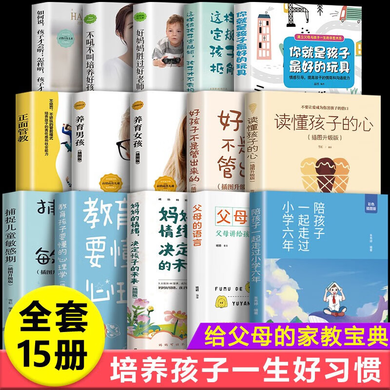 陪孩子一起走过小学六年朱秀婷如何陪孩子的小学六年级3-6年陪伴陪小孩陪你度过 教育正面管教的育儿书籍父母正版樊登推荐 给父母的育儿宝典系列装【全15册 】