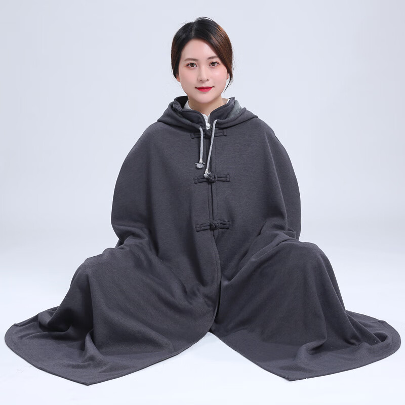 禅修打坐披风斗篷居士服加绒打坐披风禅修静坐斗篷披肩春秋款舒适冬季