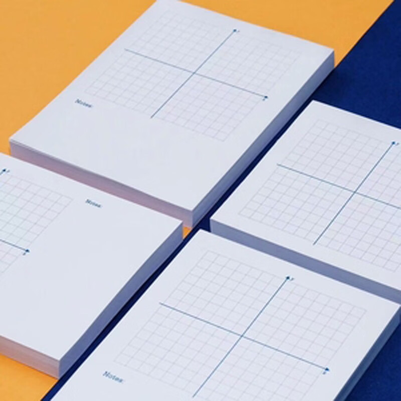 坐标系便签本 平面直角坐标轴便签纸 象限网格纸 横版 2本装