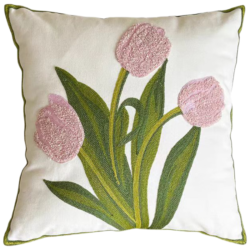 范爷家美式花朵抱枕套不含芯客厅沙发汽车靠垫3d立体靠枕办公室靠垫套