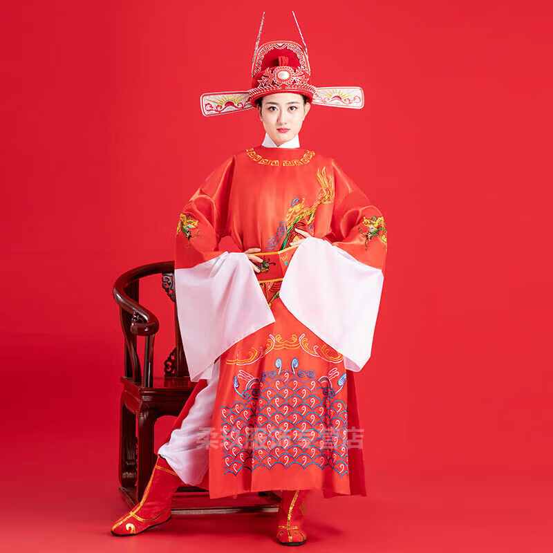 韦戒状元帽博饼成人状元服女驸马中装演出装新郎金榜提名高考中 状元