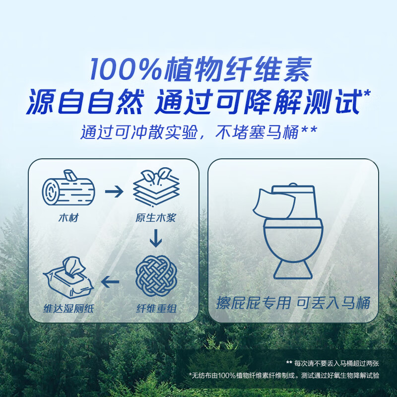 维达湿厕纸吾皇家用湿厕巾女性湿纸巾湿巾40片 40张1包