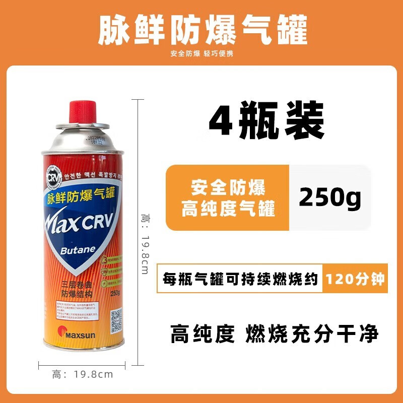 ���ʿ�ʽ¯����ͨ�� �����Я����Һ����˹����ȼ���޿�˹¯������ƿ 250g*4ƿ