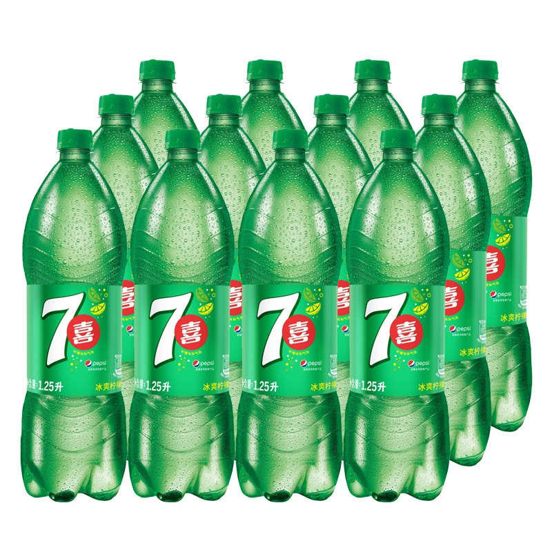 7喜可乐 七喜 7up 柠檬味 汽水 碳酸 大瓶装 1.