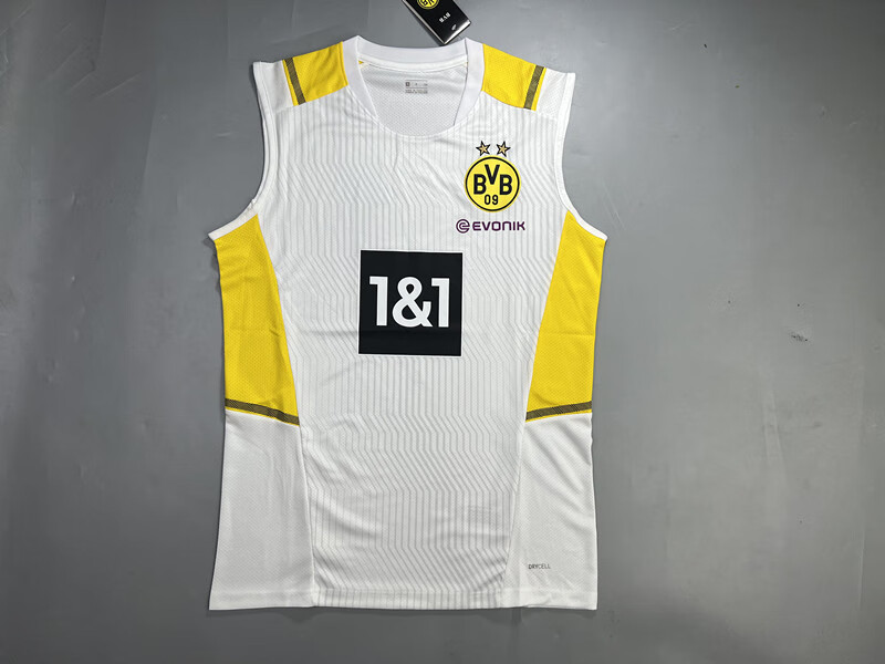 涂典大黄蜂多蒙特白色9号哈兰德11罗伊斯砍袖短袖无袖训练服对抗背心