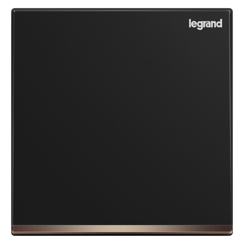 legrand 罗格朗 开关插座面板86型逸景碳素黑大面板墙壁电源插座开关 单开双控