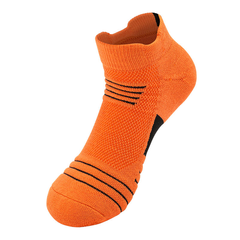短筒速干徒步袜舒适透气休闲跑步袜登山袜运动袜子2222106 男款橙色