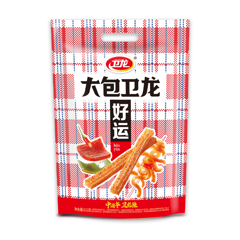 卫龙大包卫龙蛇皮袋零食大礼包612g 辣条魔芋爽亲嘴烧 团购送礼