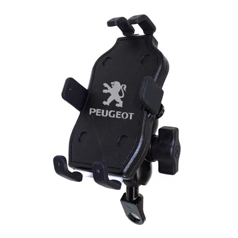 塔克尔适用于标致姜戈150手机支架sf4 sf3改装铝合金导航支架 黑色_镜