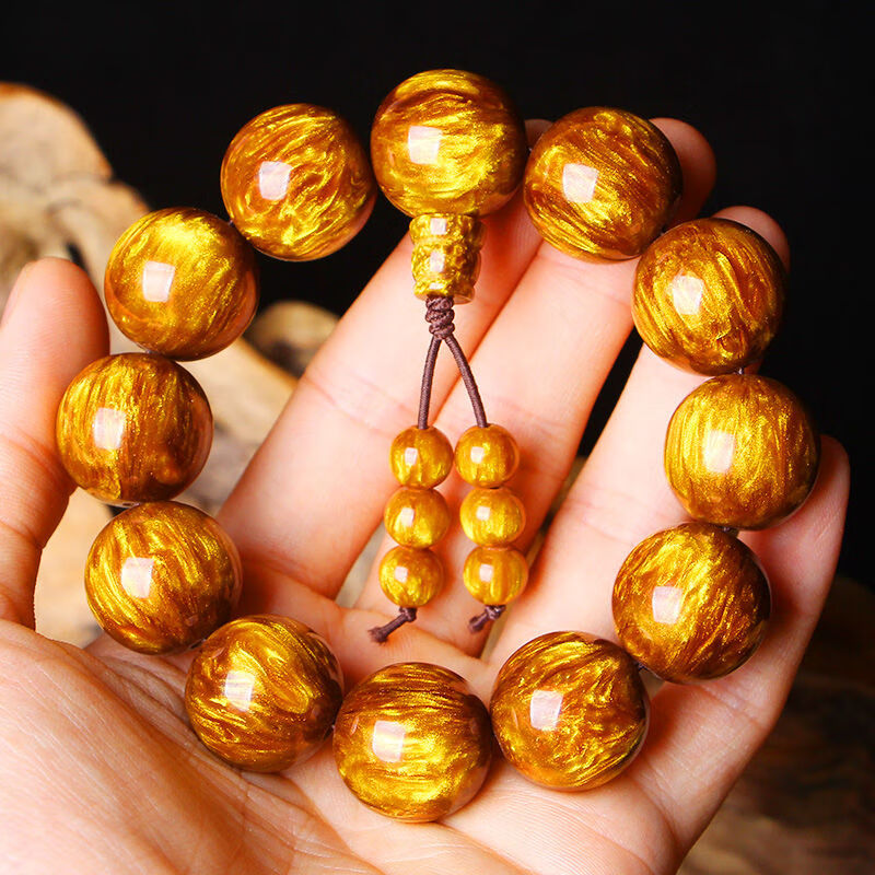 萨拉拉金丝海柳手串 佛珠男士收藏级血柳念珠文玩sn1950 18mm*13颗