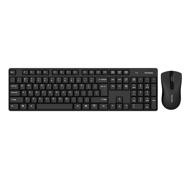 优派（ViewSonic）CW1260键鼠套装 无线键鼠套装 办公键鼠套装 防泼溅 电脑键盘 笔记本鼠标 黑色