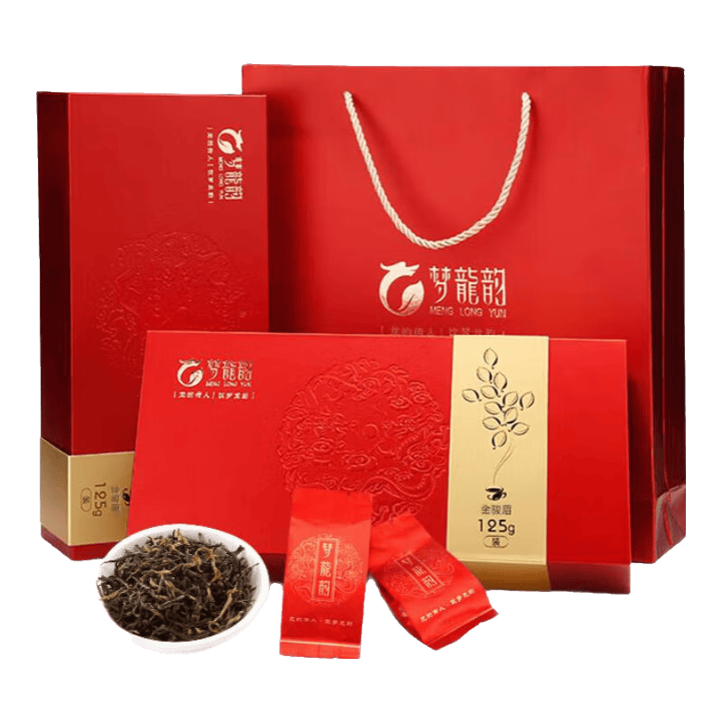 梦龙韵【自饮馈赠】茶叶正山小种红茶金骏眉红茶礼盒装内有小袋装礼盒款 正山小种礼盒款红茶160g*2盒(共64小袋)