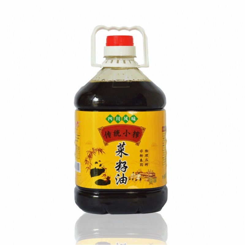 四川菜籽油农家自榨菜籽油食用油压榨纯菜油新油 5斤