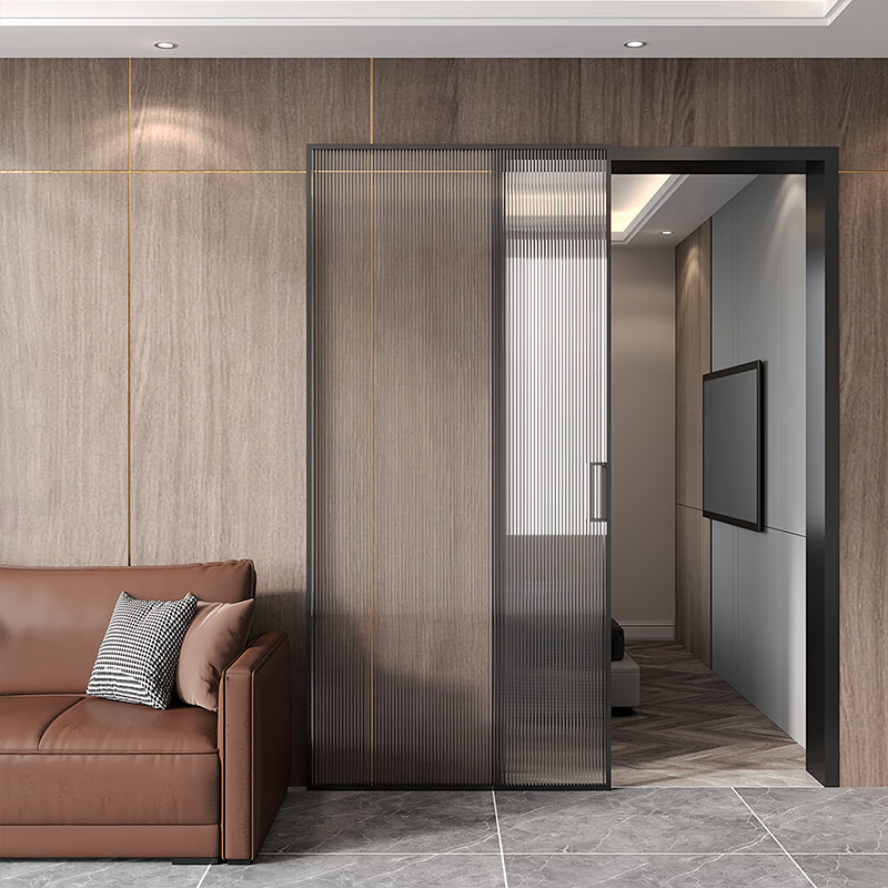 云漫卿幽灵隐形门 极窄无轨幽灵门隐形门卫生间长虹玻璃门隐藏移门窄