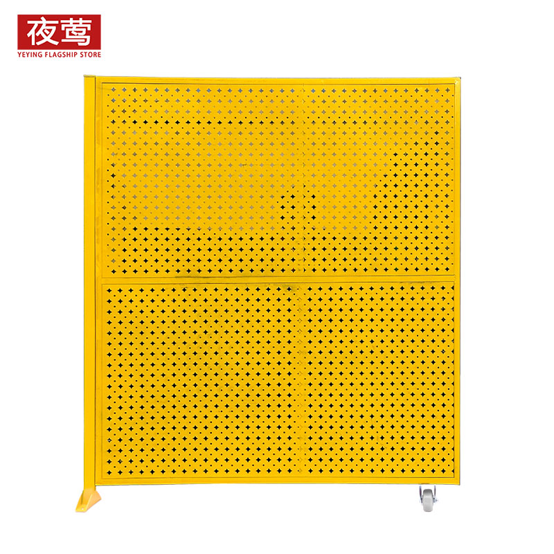 夜莺无缝车间隔离网仓库隔断机器人围栏护栏网冲孔板单开门2米高1米宽怎么看?