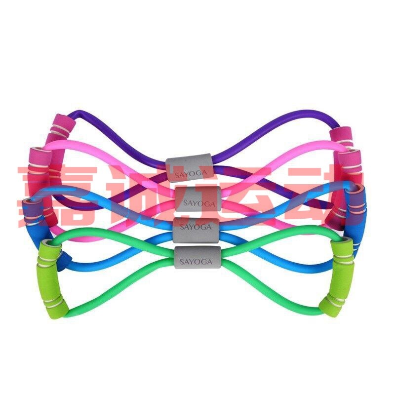8字拉力器扩胸器多功能家用拉力器健身器材瑜伽拉力带弹力绳 颜色随机二条