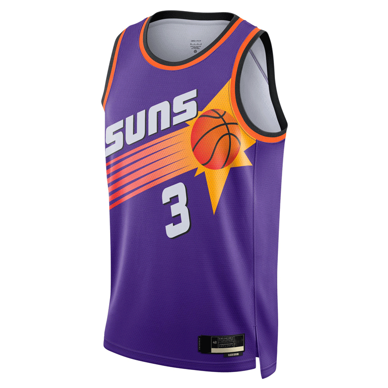 doghc2023赛季太阳队保罗季后赛主场球衣单上衣 男子球衣夏 504全域紫