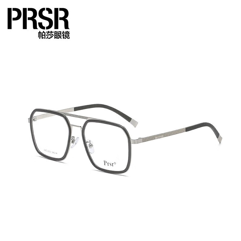 帕莎(prsr)帕莎近视眼镜框时尚横梁金属框架眼镜pa71053