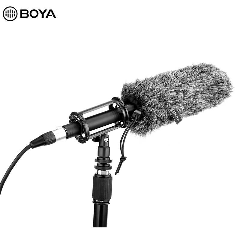 BOYA博雅 麦克风 BY-BM6060L专业采访超心型手持麦克风 相机摄像机外接收录音话筒指向性直播麦克风 长款