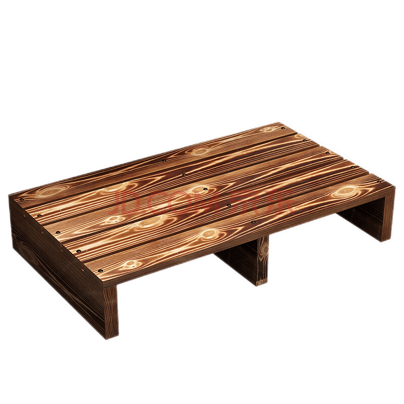 DIYOOCO浴室脚踏木防滑板垫防腐多用途实木脚踏板垫脚凳台阶踏脚板淋浴垫脚阳台晾衣增高凳 40*30*5平 碳化