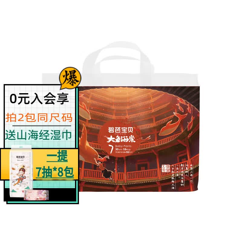 碧芭宝贝Beaba 大鱼海棠系列婴儿拉拉裤训练裤新 XXXL码30片（17kg+）怎么样,好用不?