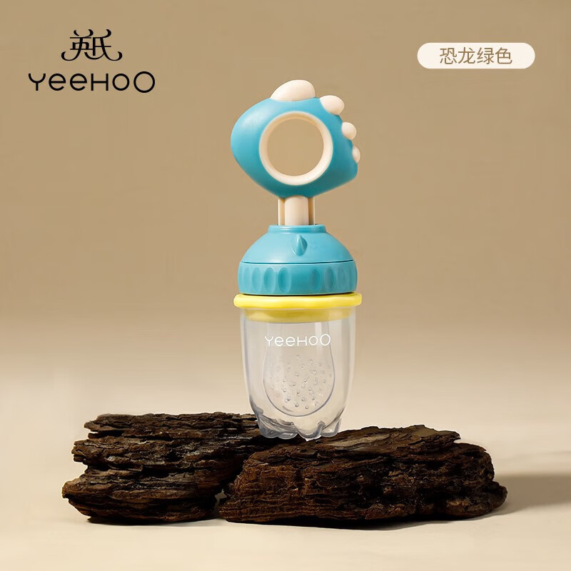 英氏（YEEHOO）水果咬咬袋婴儿安抚咬咬袋硅胶玩具磨牙咬胶宝宝吃水果奶嘴辅食器 恐龙咬咬乐(绿色)  网兜共1个使用感如何?