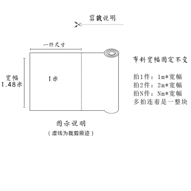 罔济棉麻布料棉麻黑白格子布料小清新ins沙发桌布背景装饰印花亚麻手