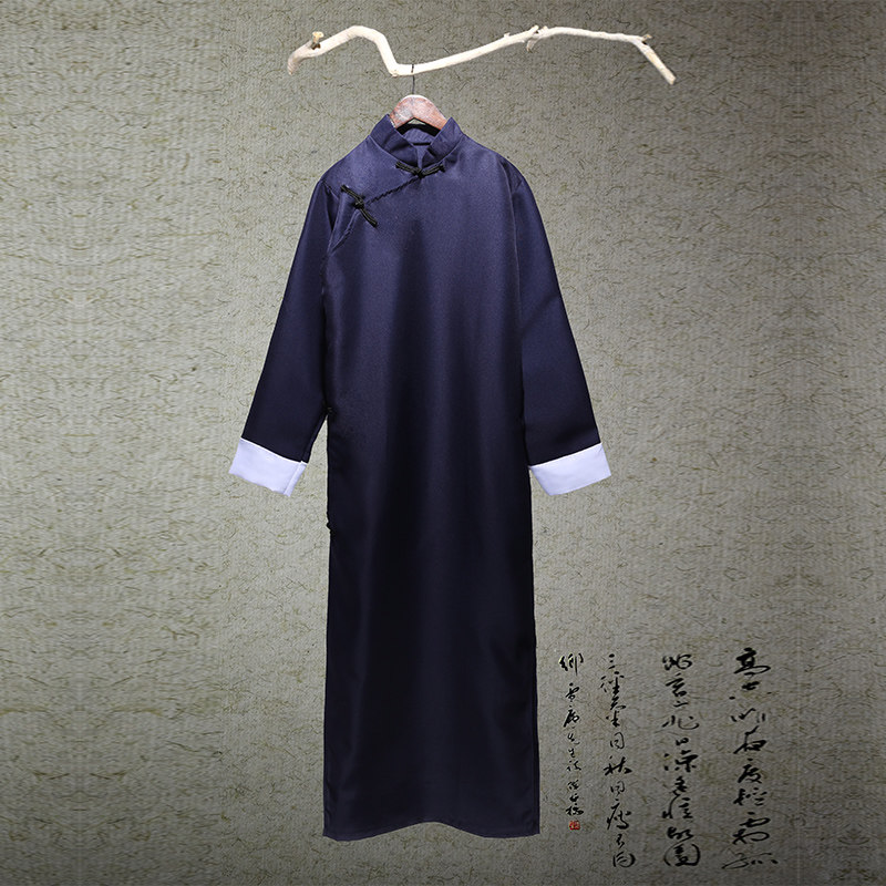服相声大褂服装快板服民国服装长衫五四青年学生装男士长袍马褂教书