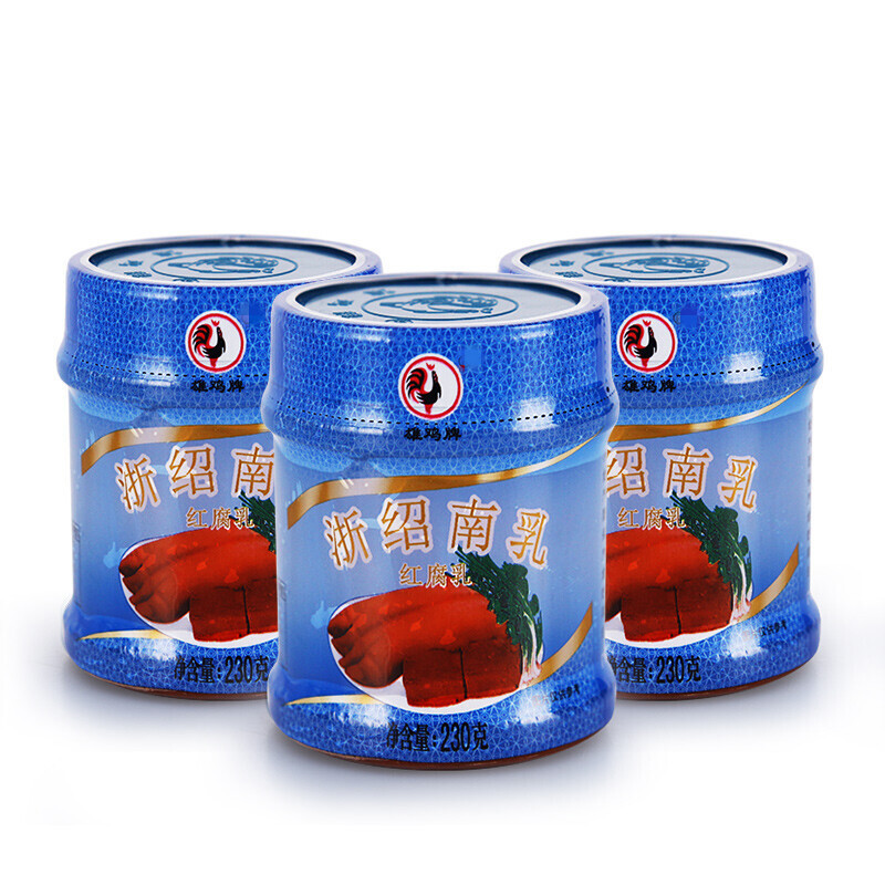 致美斋     南乳酱 雄鸡浙绍南乳绍兴红方腐乳中华230g*3