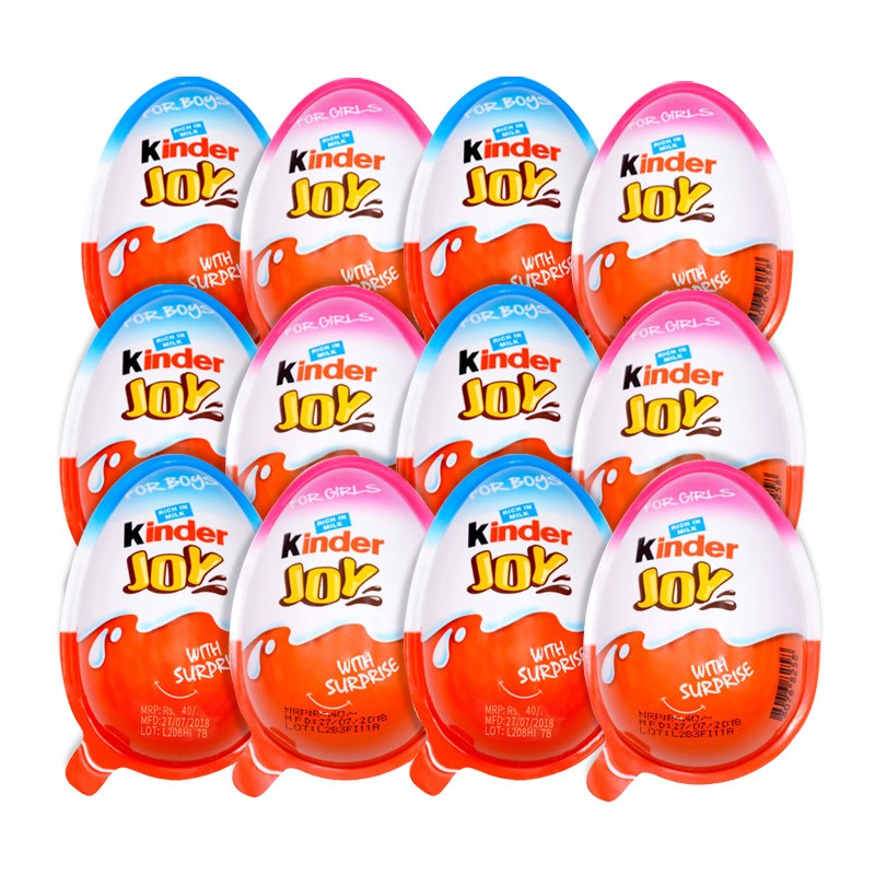 健达（Kinder）奇趣蛋牛奶巧克力进口零食玩具儿童节生日礼物幼儿园奖品送小朋友 10月产健达奇趣蛋男女混合12粒