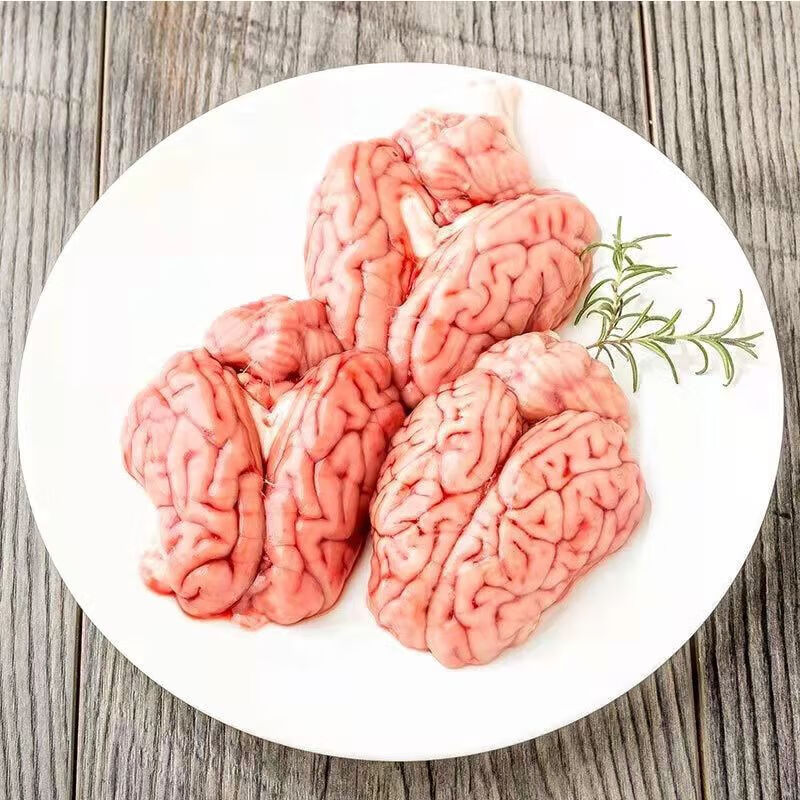 果亦橙猪脑花新鲜冷冻猪小脑生鲜大猪脑袋商用烧烤火锅炖汤食材团建