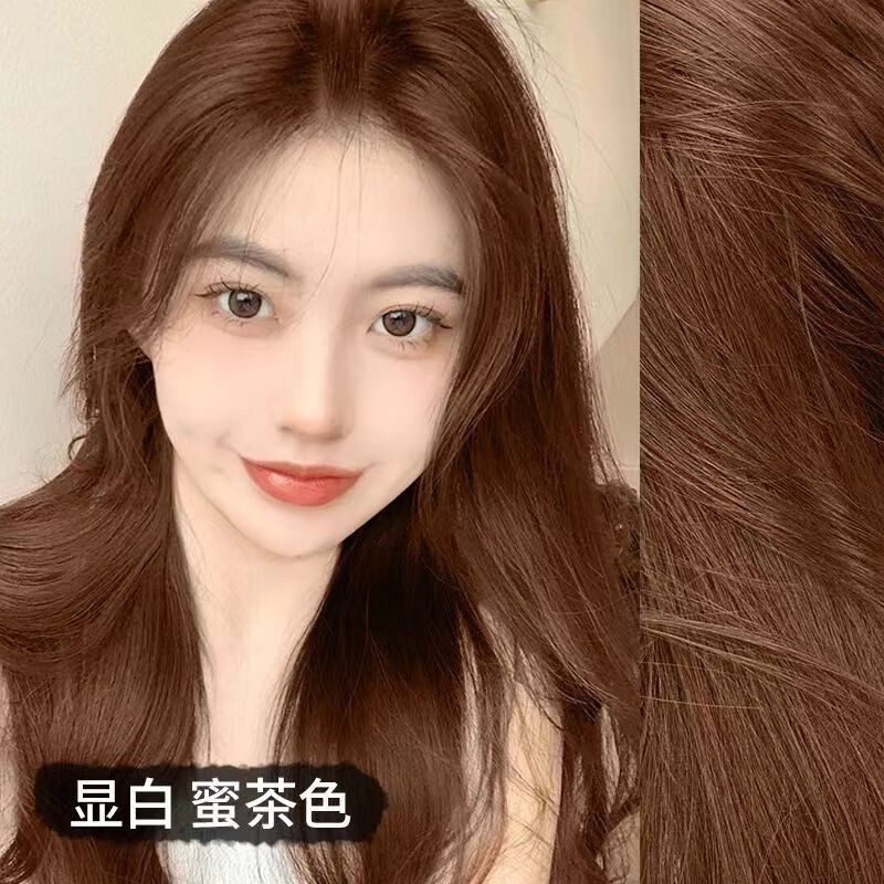 欧莱雅蜜茶色染发膏2024流行色纯染发剂学生党家用染发新款显白 蜜