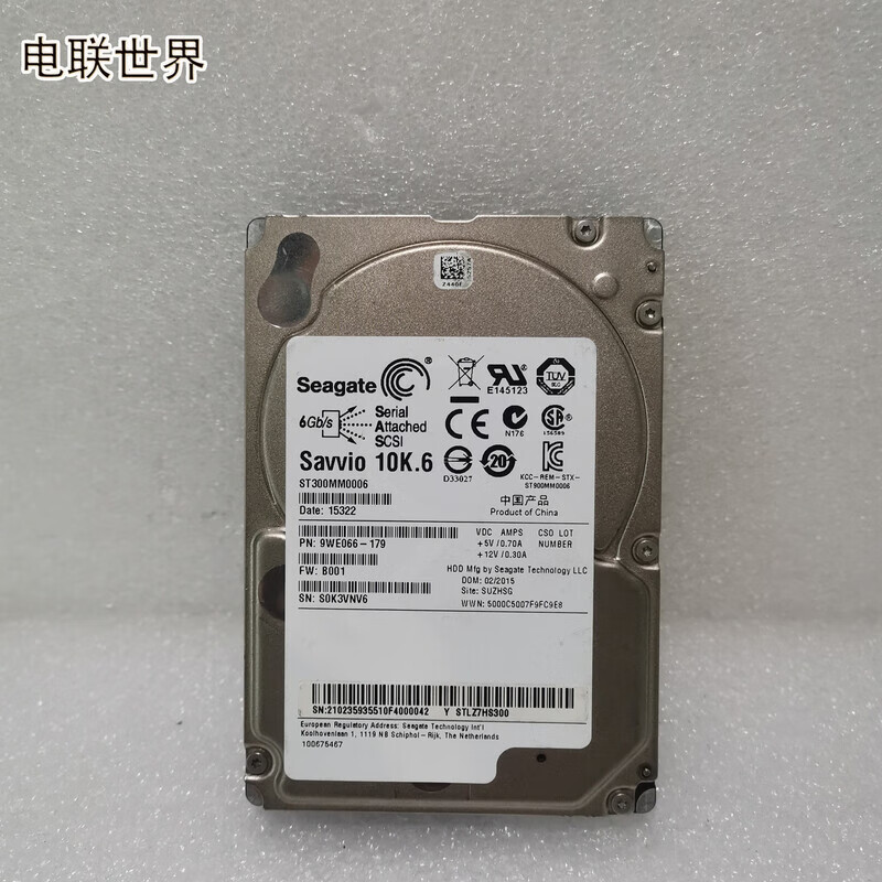 二手IBM ST300MM0006 9WE066-179 STLZ7HS300  300G 硬盘