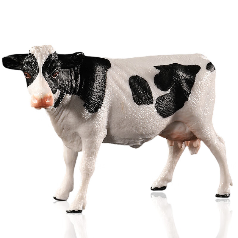 仿真牧场动物模型玩具套装农场家禽宝宝认知启蒙儿童生日礼物 奶牛