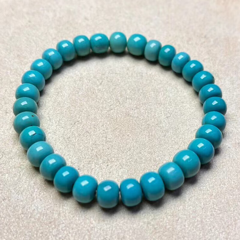 慈心缘 绿松石玉化蓝老型手串 工艺精湛男女玉石玉链手串手链收藏